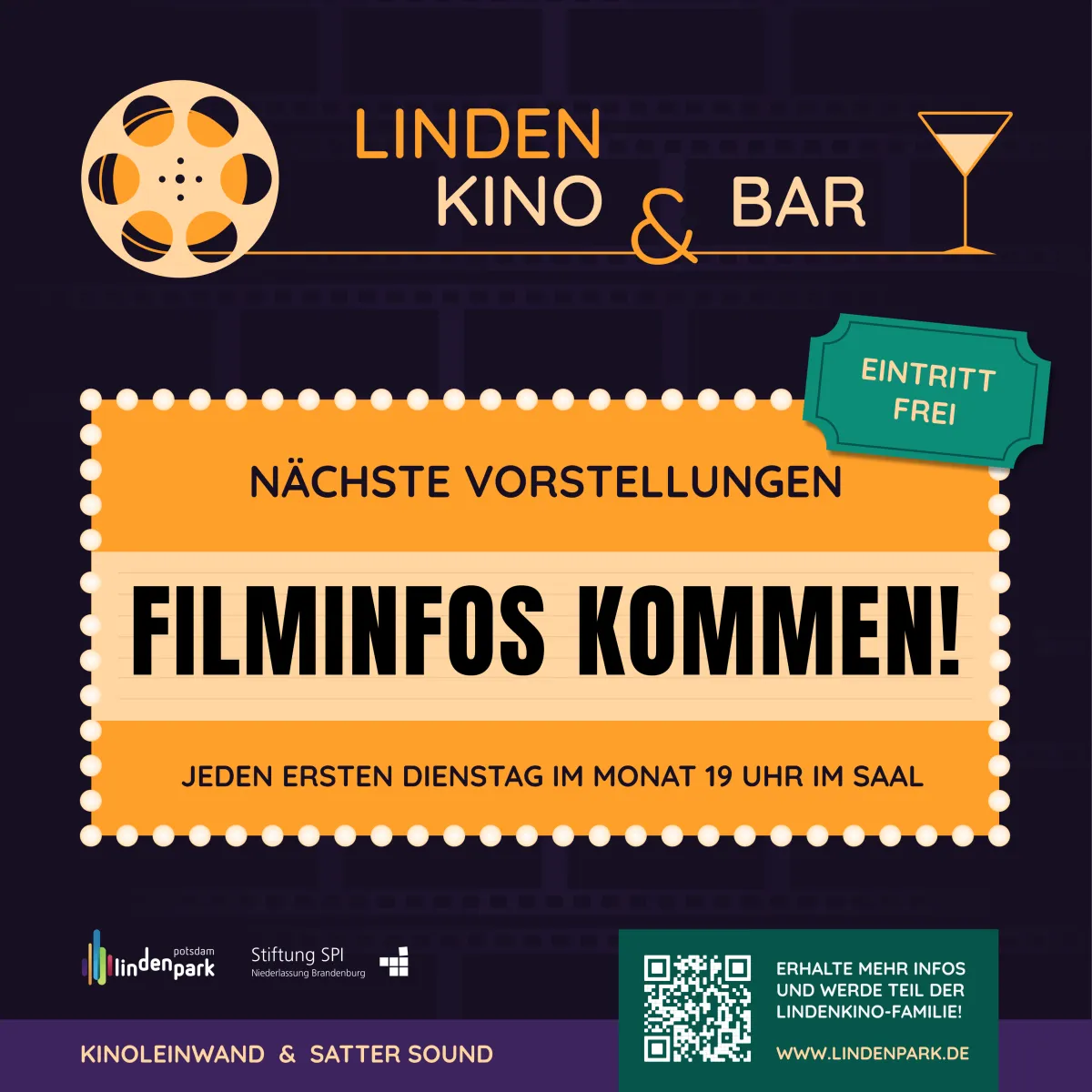 LINDENKINO %26 BAR - DAS FILMHIGHTLIGHT DES MONATS