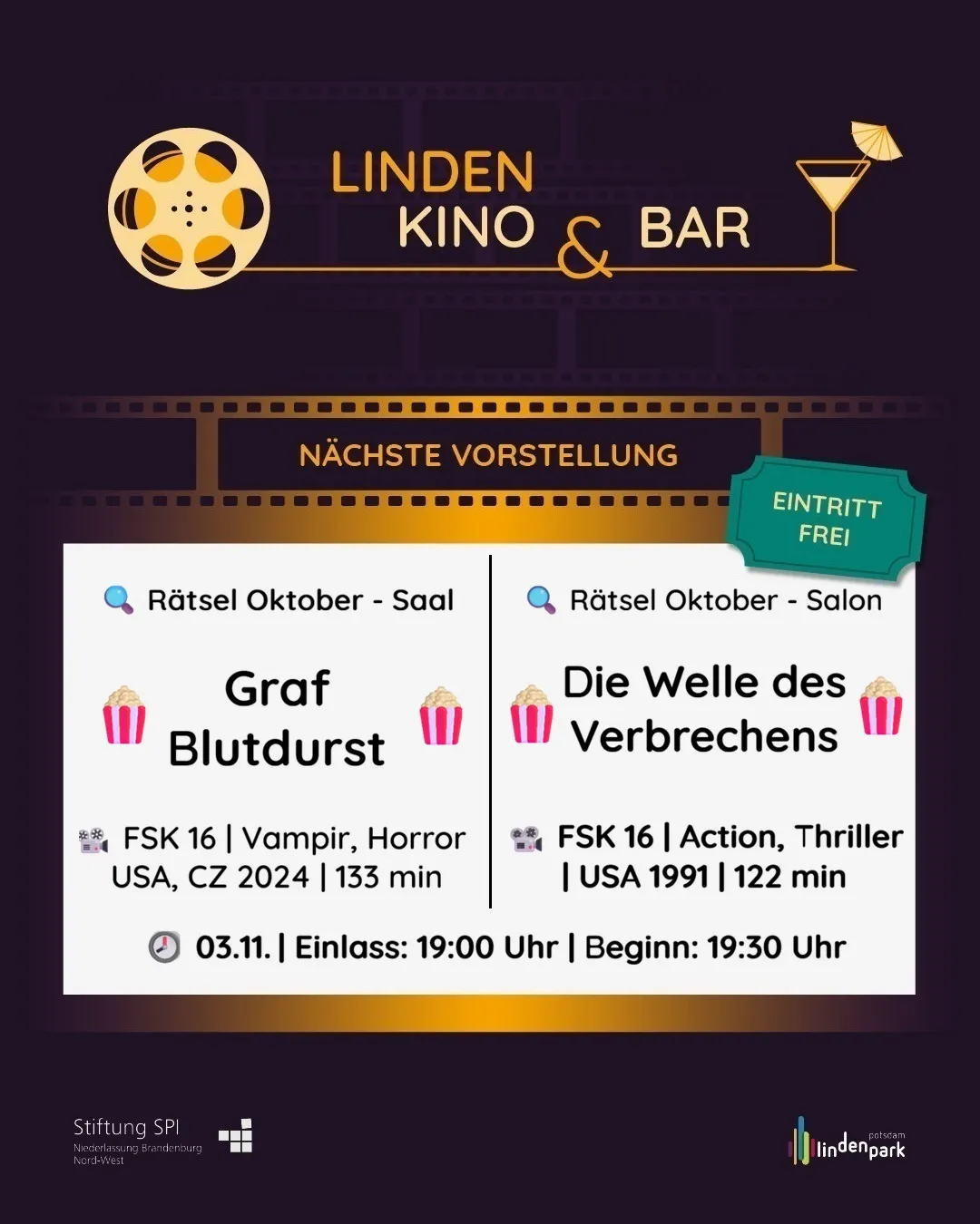 LINDENKINO %26 BAR - DAS FILMHIGHTLIGHT DES MONATS